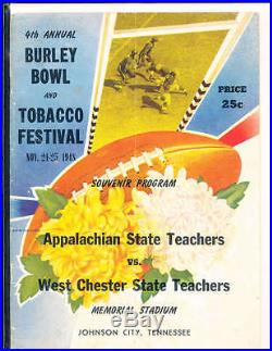 1948 11/24 Burley Bowl football program Appalachain State vs West Chester