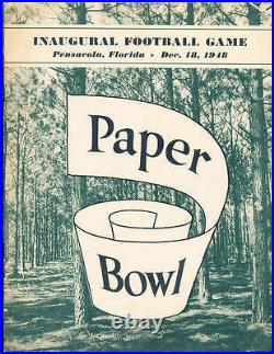 1948 12/18 Paper Bowl Football program jacksonville vs Troy