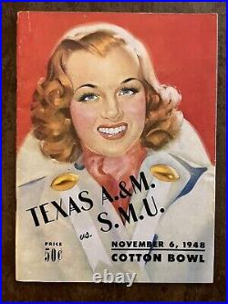 1948 Texas A&M vs SMU football program/DOAK WALKER/KYLE ROTE/At COTTON BOWL/EX+