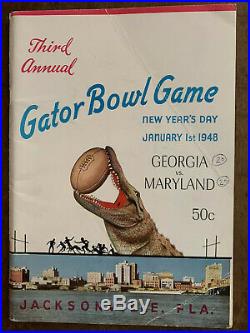 1948RARE Gator Bowl Georgia v Maryland Football Program 3rd Annual Gator Bowl