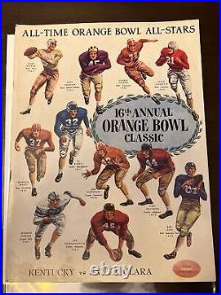 1950 College Football Vintage Program 16th annual Orange Bowl Classic All Stars