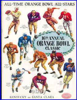 1950 Orange Bowl football Program Kentucky vs Santa Clara