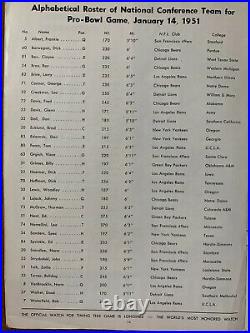 1951 1st Annual All-Star Pro-Bowl Football program/CHUCK BEDNARIK