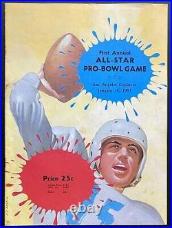 1951 First Annual NFL All Star Pro Bowl Program-Sid Luckman Johnny Lujack #