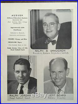 1951 IRON BOWL Alabama vs Auburn Historic Series Resumed 4th Football Program
