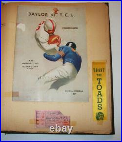1952 Baylor University Football Scrapbook & More Orange Bowl Program Rodeo etc