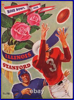1952 Rose Bowl RARE Illinois Stanford Football Program indians