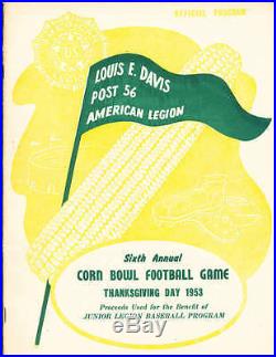 1953 11/26 Corn Bowl football program Iowa Wesleyan vs Western State football pr