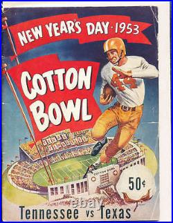 1953 Cotton Bowl Football Program Tennessee vs Texas ex