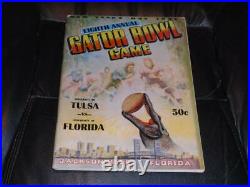 1953 Gator Bowl Football Program Tulsa Vs Florida Ex-mint