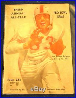 1953 Pro Bowl Third Annual All Star Football Program