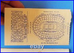 1954 4th Annual All-Star Pro Bowl Football Game Program, L. A. Coliseum & TICKET