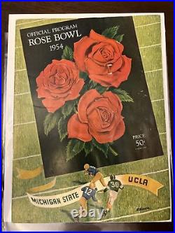 1954 College Football Vintage Program Michigan St. Vs. UCLA Rose Bowl