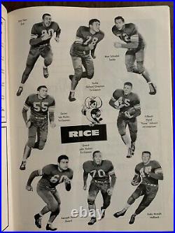 1954 Cotton Bowl Alabama vs Rice Football Program/ famousDICKIE MOEGLET. D. Run