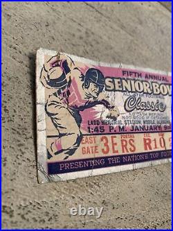 1954 SENIOR BOWL 5th Annual Ticket All Star Football Ladd Mobile AL RARE OOP
