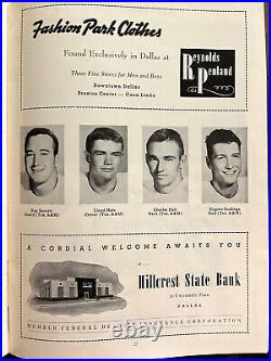 1954 Texas A&M v SMU football program/Raymond Berry/BEAR BRYANT at COTTON BOWL