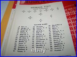 1954 WEST VIRGINIA vs GEORGIA TECH SUGAR BOWL COLLEGE FOOTBALL PROGRAM GAME