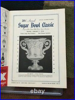 1954 West Virginia Georgia Tech Sugar Bowl Football Game Program Mountaineers Gt