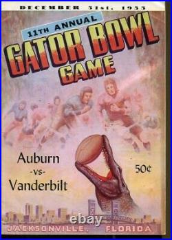 1955 Gator Bowl Program Auburn Tigers v Vanderbilt 11th Annual 12/31 68476