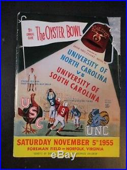1955 Oyster Bowl Football Program Seller Apron Norfolk VA Foreman Field UNC USC