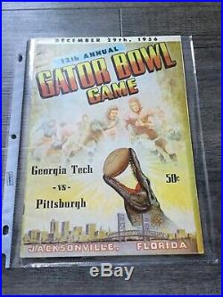 1956 Pitt Georgia Tech Gator Bowl College Football Program Pittsburgh
