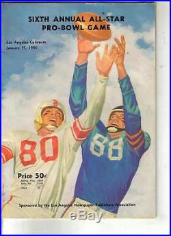 1956 Pro Bowl NFL Football Program Ernie Stautner Mvp