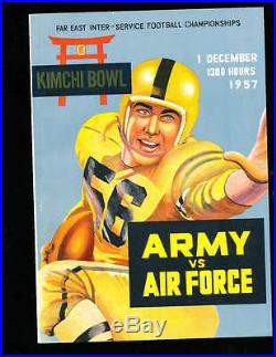 1957 12/1 Army vs Air Force Kimchi Bowl Football program inter service champion