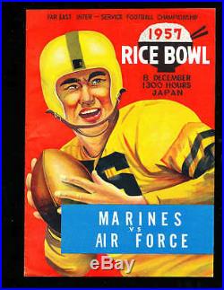 1957 12/8 Marines vs Air Force Rice Bowl Football program inter service champio
