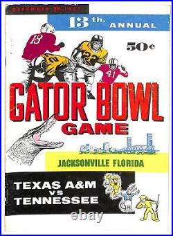1957 Gator Bowl Program 12/28 Texas A&M v Tennessee Bear Bryant 50736b39
