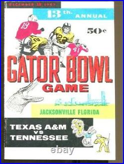 1957 Gator Bowl Program Texas A&M v Tennessee Bear Bryant Junction Boy Ex+ 68478