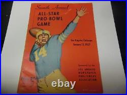 1957 NFL All-star Pro-bowl Program Football Los Angeles Coliseum Very Rare