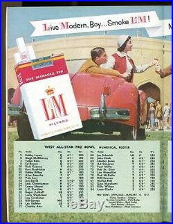 1957 NFL Pro Bowl Football Program LA Coliseum 1/13/57 Ex 35205