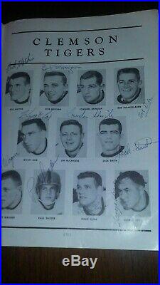 1958 1959 SUGAR BOWL LSU CLEMSON PROGRAM SIGNED by 24 Clemson Players Rare HTF
