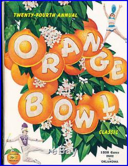 1958 Orange Bowl Football Program Duke vs Oklahoma
