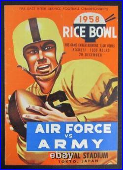 1958 Rice Bowl Air Force vs. Army Military Football Game Program at Tokyo, Japan