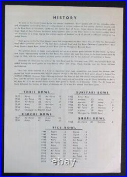 1958 Rice Bowl Air Force vs. Army Military Football Game Program at Tokyo, Japan