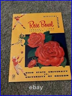1958 Rose Bowl Football Program Oregon Ducks v Ohio State Buckeyes Woody Hayes