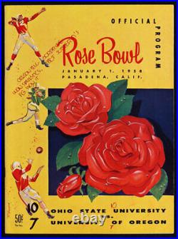 1958 Rose Bowl RARE Ohio State Oregon Football Program Buckeyes v Webfoots
