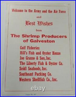 1958 Shrimp Bowl Program Brooke Army v Eglin AFB Very Rare Galveston Ex 68845