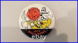 1959 Iowa Hawkeyes Rose Bowl Button and Programs