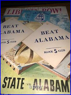 1959 Liberty Bowl RARE Penn State Alabama Football Program And Game Ticket