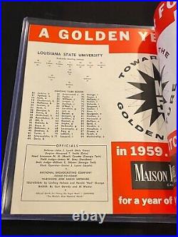 1959 Lsu Clemson Sugar Bowl College Football Game Program Tigers Vs Tigers