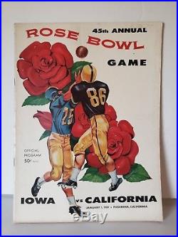 1959 Rose Bowl Football Ticket Stubs & Program, Iowa vs Cal + Parade Stub