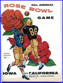 1959 Rose Bowl Game Program Iowa v California NCAA football vg/f