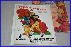 1959 Rose Bowl & Tournament of Roses Program Lot Iowa Vs California CAL Football