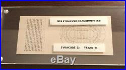1959 Syracuse Football National Champs. 1960 Cotton Bowl. Pin/prog/ticket