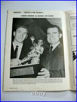 1960 2nd All American Bowl Football Program Billy Cannon Lsu Roster No Show Dnp