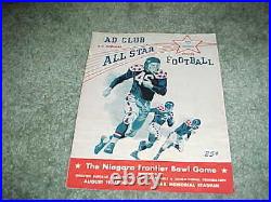 1960 Niagara Frontier College All Star Bowl Game Football Program 8/19