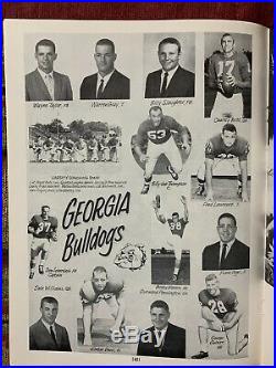 1960 Orange Bowl Georgia vs Missouri Football Program Fran Tarkenton/in MINT