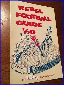 1960 Sugar Bowl RARE Ole Miss Rebels VS Rice Media Guide NCAA Football program